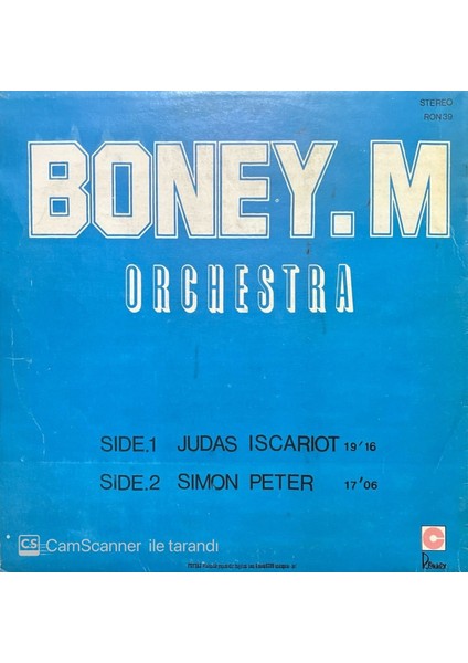 Boney M – Orchestra (Lp Plak)