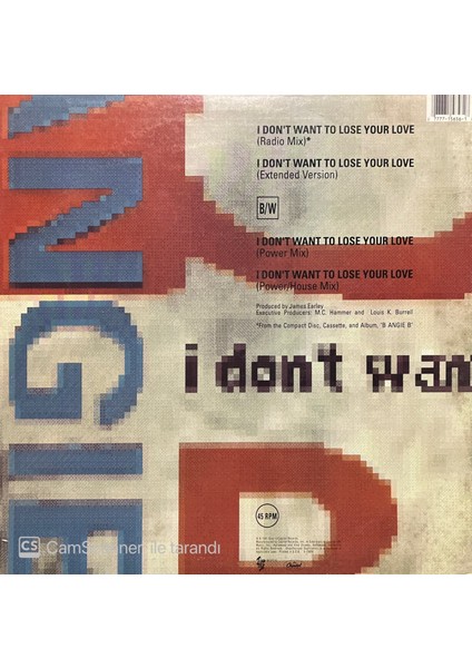 B Angie B - I Don't Want To Lose Your Love Maxi Single (Lp Plak)