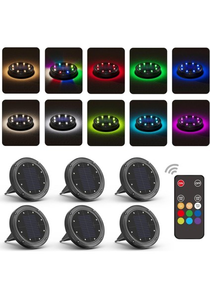 Güneş Enerjili 10 m Uzun Mesafe Uzaktan Kumandalı - 6 Adet