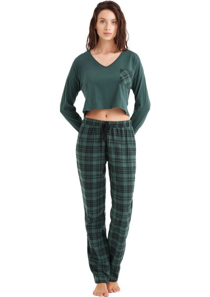 Kadın Pijama Takımı 60476 - Yeşil fiyatları
