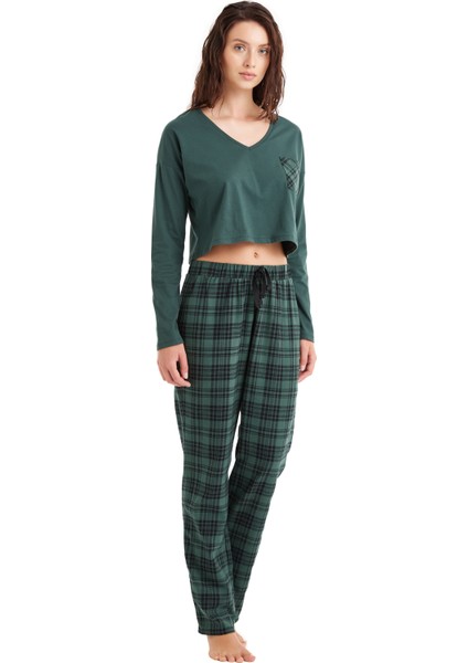 Kadın Pijama Takımı 60476 - Yeşil fırsatları