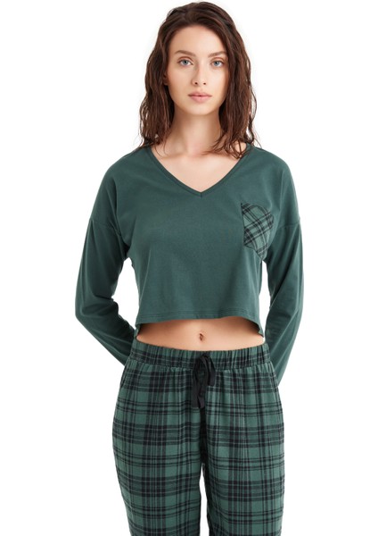 Kadın Pijama Takımı 60476 - Yeşil indirimleri