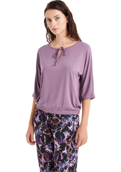 Kadın Pijama Takımı 51613 - Mürdüm modelleri