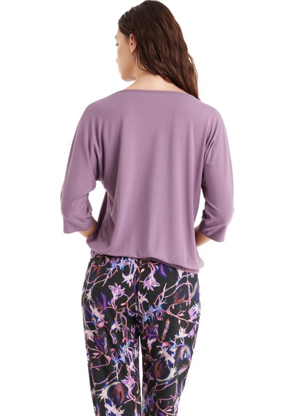 Kadın Pijama Takımı 51613 - Mürdüm fırsatları