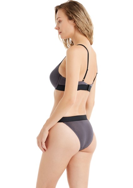 Kadın Brazilian Slip 51645 - Antrasit fırsatları