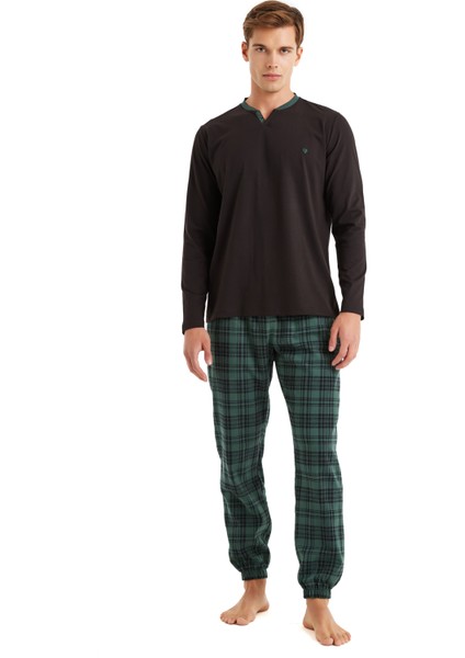 Erkek Pijama Takımı 40586 - Siyah