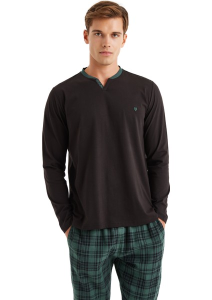 Erkek Pijama Takımı 40586 - Siyah