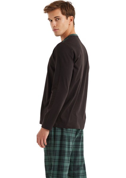 Erkek Pijama Takımı 40586 - Siyah