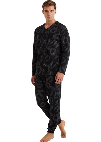 Erkek Pijama Takımı 40600 - Desenli