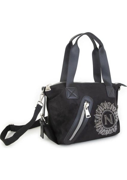 Vera Çanta Nas Bag Kadın Taşlı Fermuarlı Şık Omuz Çantası ve Ayarlanabilir Askılı