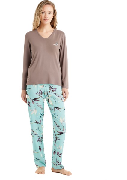 Kadın Pijama Takımı 51661 - Vizon