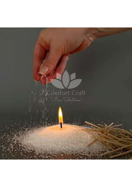 Toz Mum 1000 Gram | 10 Adet Fitil Hediyeli | Kullanıma Hazır Mum Yapım Seti