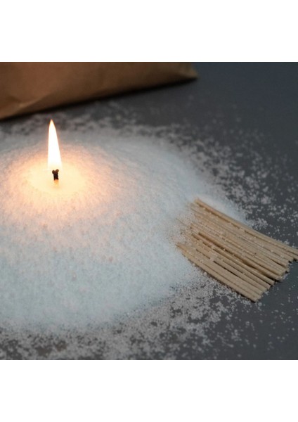 Toz Mum 1000 Gram | 10 Adet Fitil Hediyeli | Kullanıma Hazır Mum Yapım Seti