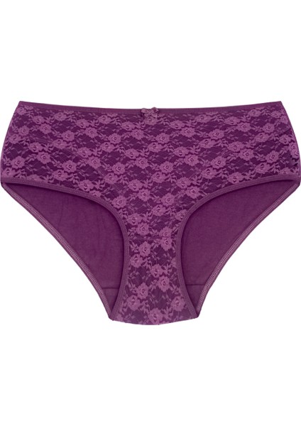 10'lu Önü Dantel Pamuklu Yüksek Bel Büyük Beden Kadın Külot fiyatları