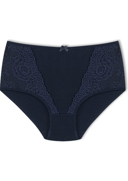 5'li Dantel Detaylı Pamuklu Yüksek Bel Büyük Beden Kadın Külot fiyatları