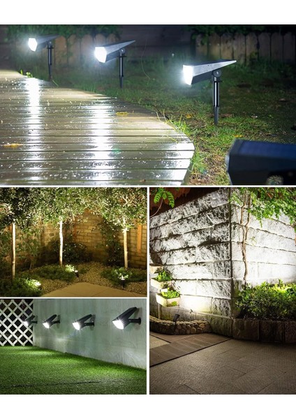 Güneş Enerjili Spot Işıkları, 12 LED - IP67 Su Geçirmez - 6 Adet