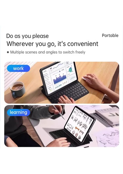 Ipad Air 4 ve 5. Nesil 10.9 Inç Uyumlu Manyetik Yapışan Magic Keyboard Slim Katlanan Klavyeli Tablet Kılıf modelleri
