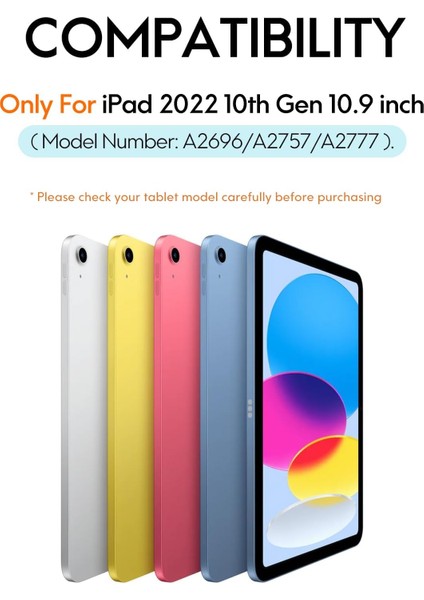 Apple Ipad 11.Nesil A16 2025 ve 10. Nesil 10.9 Inç Uyumlu Manyetik Yapışan Magic Keyboard Slim Katlanan Klavyeli Tablet Kılıf