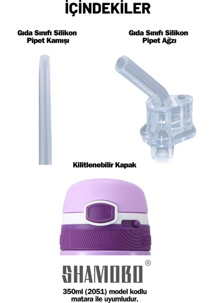 350ML Çocuk Paslanmaz Çelik Termos Için Ekonomik Yedek Kapak ve Pipet Seti fiyatları