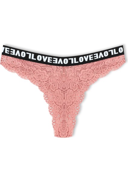 9'lu Love Lastik Dantelli Brezilya Kesim Kadın Külot modelleri