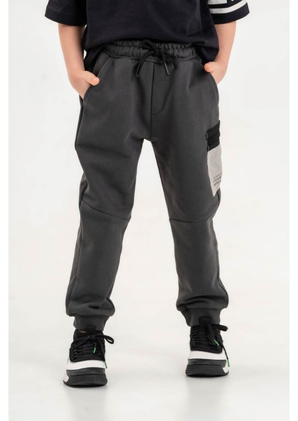 Fileli Cep Lastikli Bel ve Paça Erkek Çocuk Eşofman Altı fiyatları