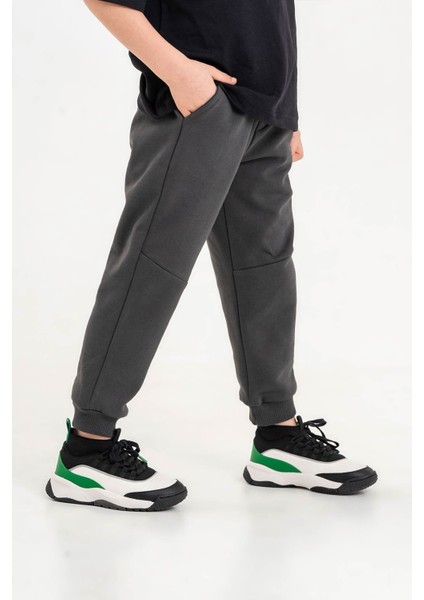 Fileli Cep Lastikli Bel ve Paça Erkek Çocuk Eşofman Altı indirimleri