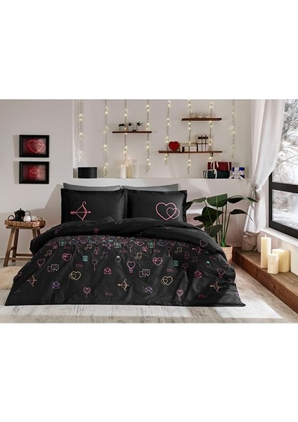 Gleam Çift Kişilik Nevresim Takımı Sevgililer Günü Özel 4 yastık kılıflı modelleri