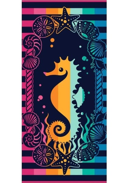 Özdilek Nice Sea Rainbow 70*150 cm Plaj Havlusu