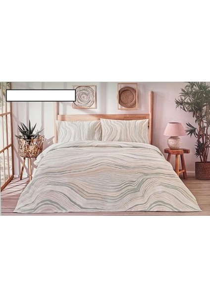 Natural Marble Çift Kişilik Pike Takımı Ranforce Mint