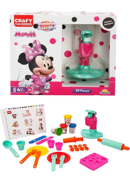 Minnie Dondurma Fabrikası Oyun Hamuru Seti 200 Gr. 29 Parça