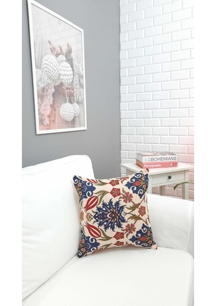 Goblen Pamuk Dokuma Kumaş Yastık Kırlent Kılıfı Pillow
