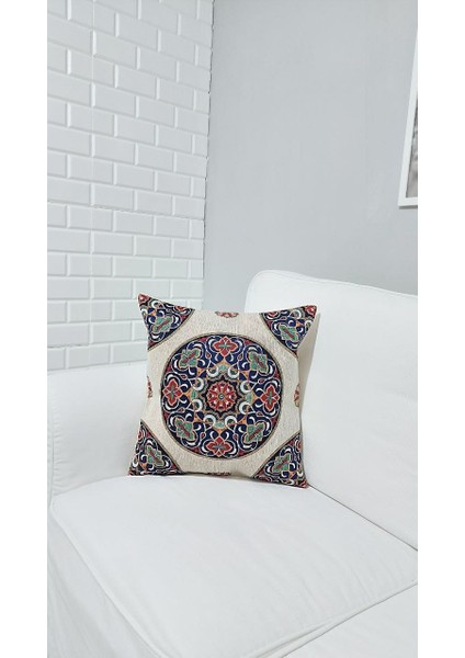 Goblen Pamuk Dokuma Kumaş Yastık Kırlent Kılıfı Pillow
