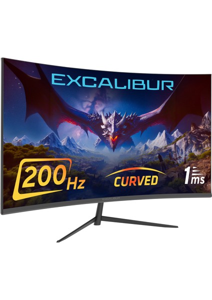 Excalibur M.E238FHD-G 23.8" 200HZ 1MS 300NIT (HDMI+Display Port) Curved Freesync + G-Sync FHD Monitör