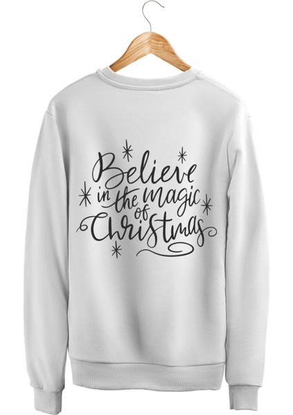 Yılbaşı Noel Baba Christmas Tasarım Baskılı 3 Iplik Geniş Kalıp Sweatshirt modelleri