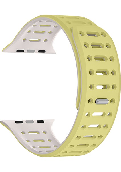 Watch 10 46MM Uyumlu Zore KRD-124 Silikon Kordon Strap Kayış-Sarı