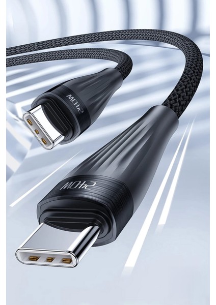 C10 Type-C To Type-C 6A/240W/480MBPS Şarj ve Data Kablosu -2mt
