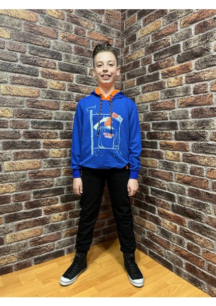 Erkek Çocuk Street Style Kapüşonlu Alt Üst Takım