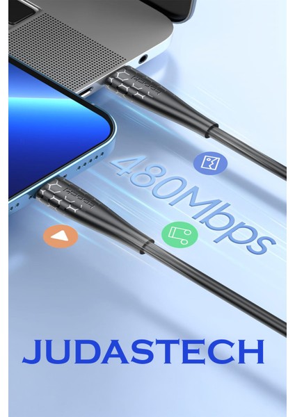 C10 Type-C To Type-C 6A/240W/480MBPS Şarj ve Data Kablosu -2mt
