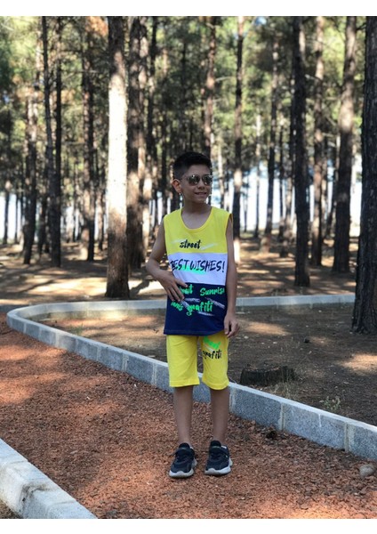 Erkek Çocuk Askılı Şortlu Alt Üst Takım