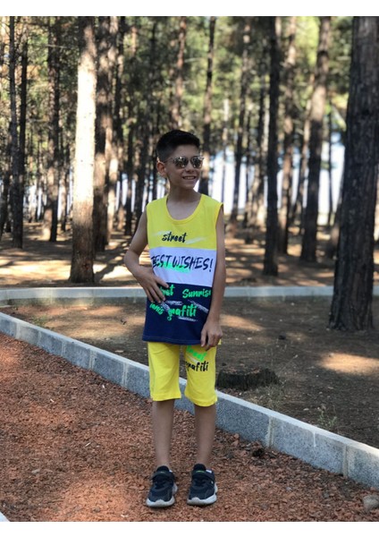 Erkek Çocuk Askılı Şortlu Alt Üst Takım