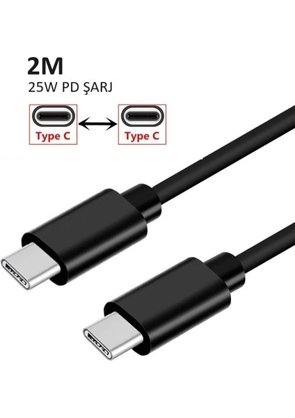 Samsung Galaxy M22 M23 M31 M32 M33 M34 M51 M52 M53 M54 5g Uyumlu 25W Pd 2 Metre Type-C Kablo