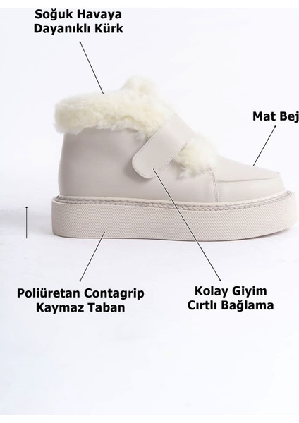 Kadın Kışlık Içi Kürklü Bot RPV007K01B - Bej fiyatları