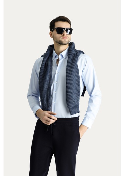 Uzun Kol Slim Fit Dar Kesim Non Iron Ütü Gerektirmeyen Pamuklu Gömlek fiyatları