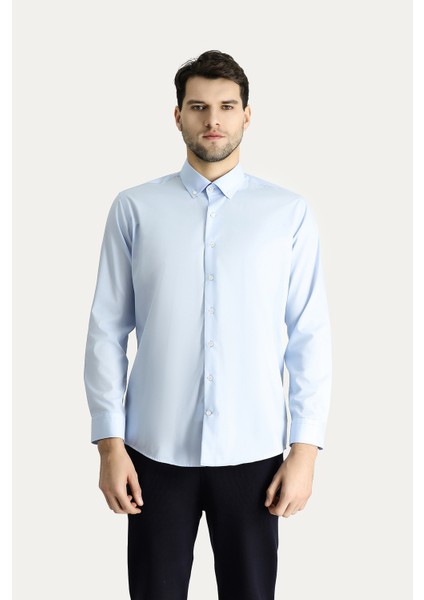 Uzun Kol Slim Fit Dar Kesim Non Iron Ütü Gerektirmeyen Pamuklu Gömlek modelleri
