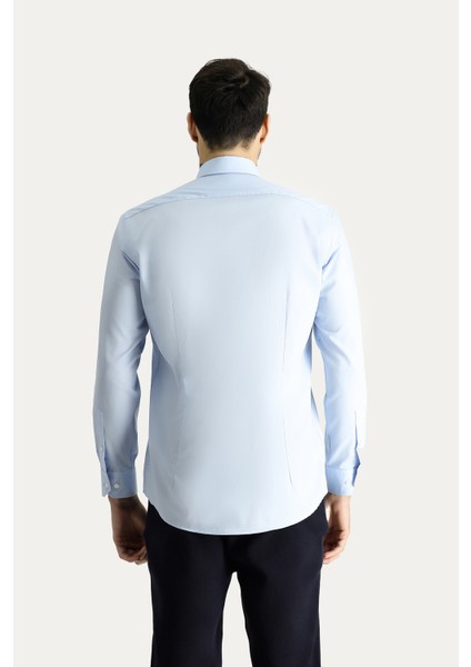 Uzun Kol Slim Fit Dar Kesim Non Iron Ütü Gerektirmeyen Pamuklu Gömlek indirimleri