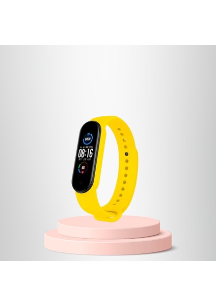 Mi Band 3-4 Uyumlu Silikon Kordon M3-M4 Uyumlu SARI