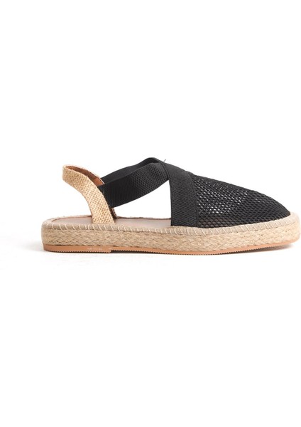 Kadın Triko Espadril Günlük Ayakkabı RPV006Y03E - Siyah