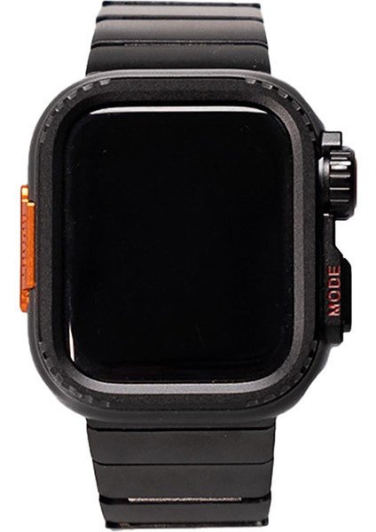 Watch 44MM Uyumlu Metal Kordon ve Parlak Sert Kasa Koruyucu Set fiyatları