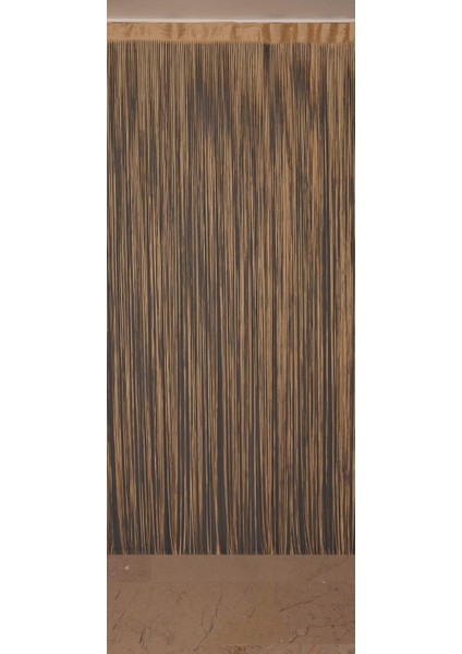 Düz Ip Gold Renk En 100 cm Boy 280 cm Hazır Düğmeleri Dikilmiş Ip Perde