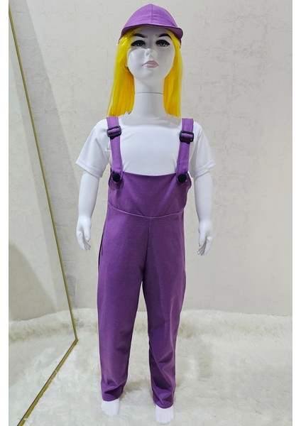 Bahçıvan Tulum ve Şapka Set Lila